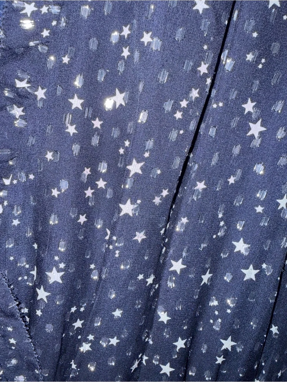 kate spade navy and white star print long sleeve dress
